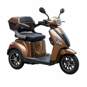 Stable 4-wheel mobility scooter with canopy. CE certified and ready for EU dealers